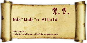 Náthán Vitold névjegykártya